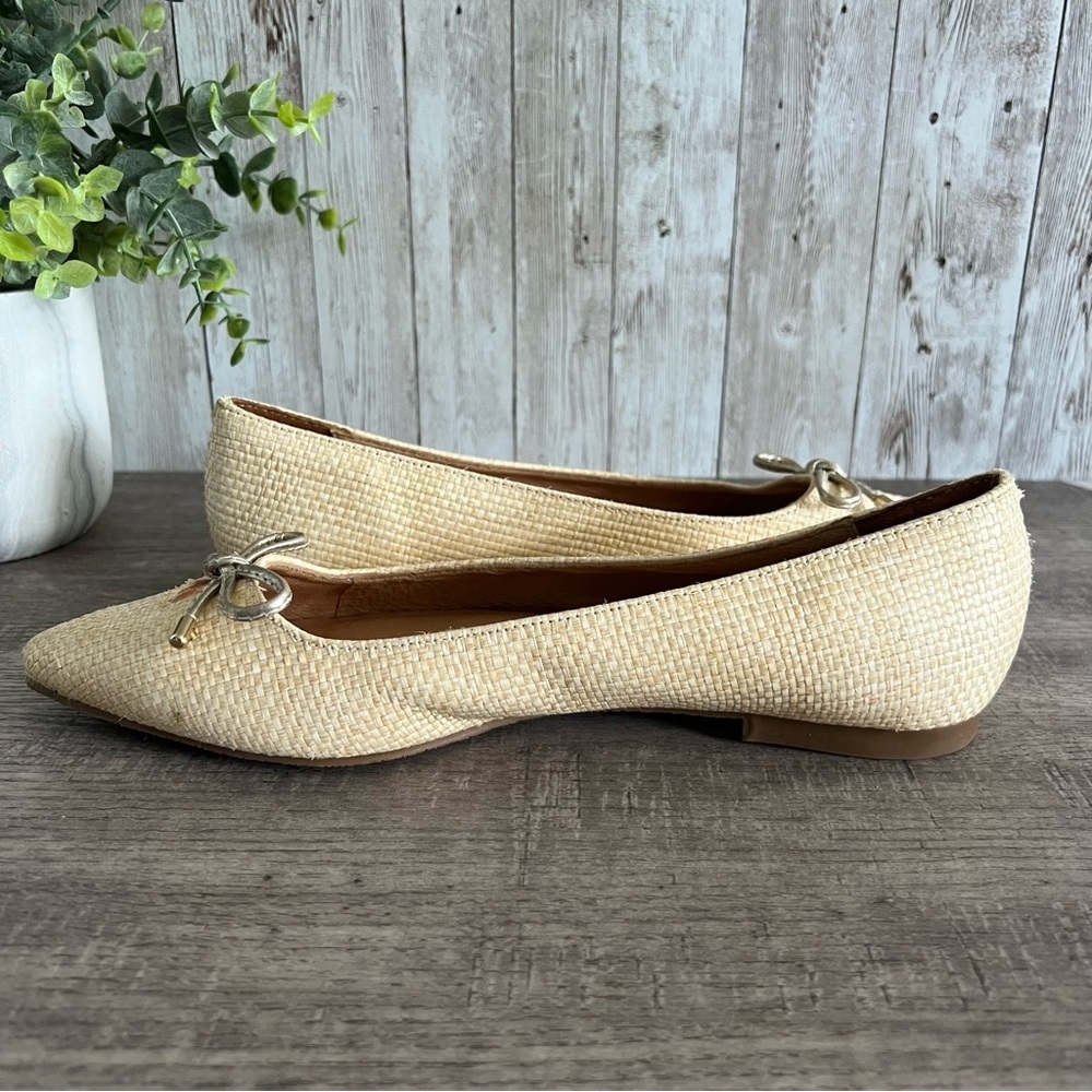 Jack Rogers Women's Raffia Woven Pointed Flats 6.5 - Picture 4 of 9